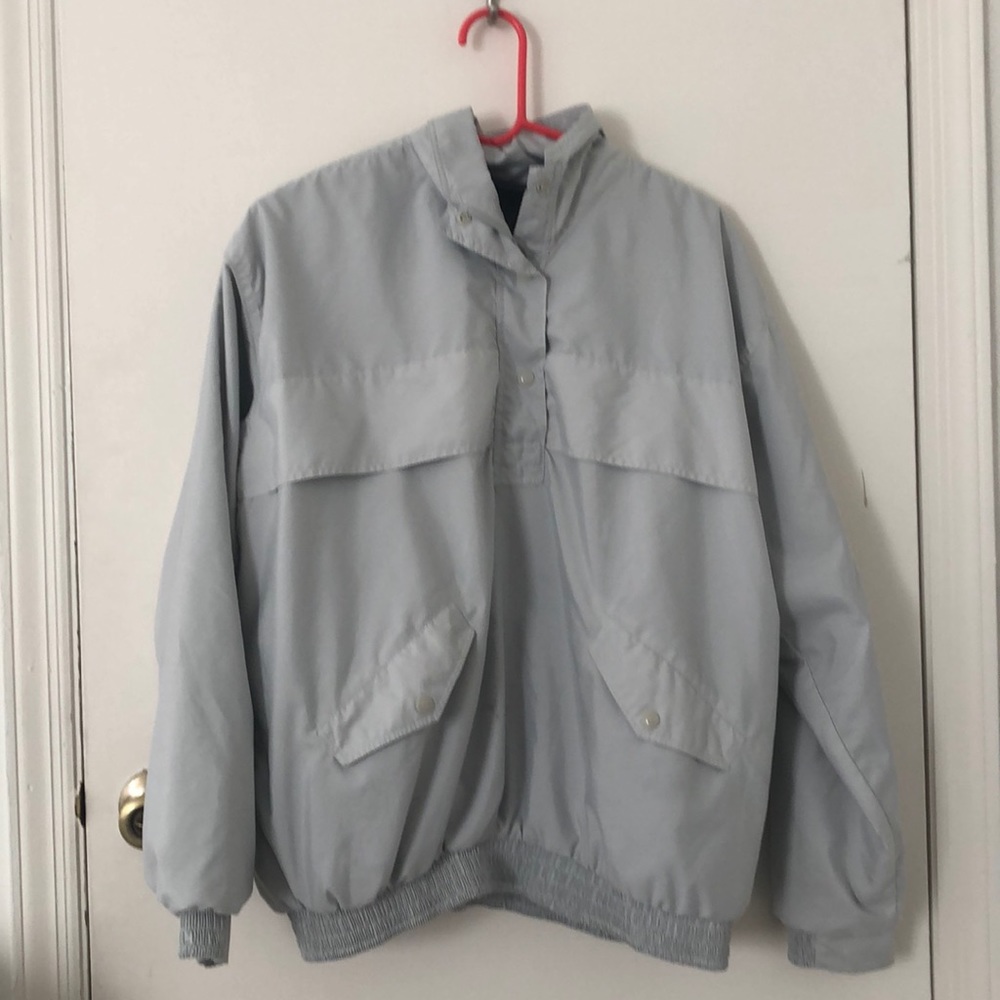 grey quarter zip pullover